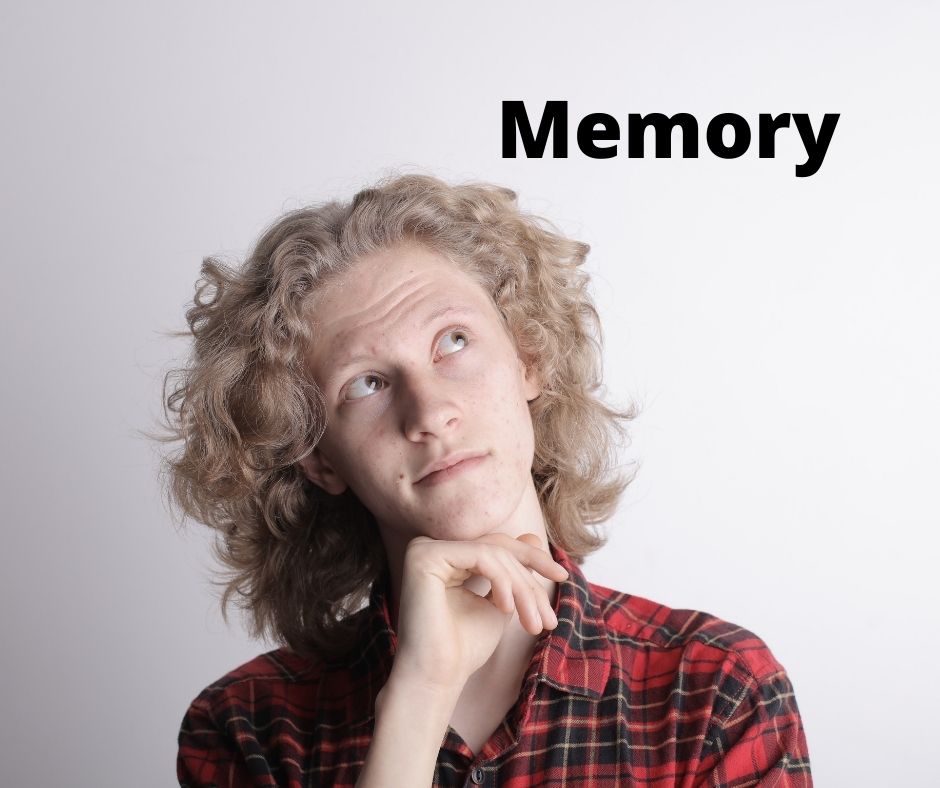 Ragazzo che pensa e scritta: Memory