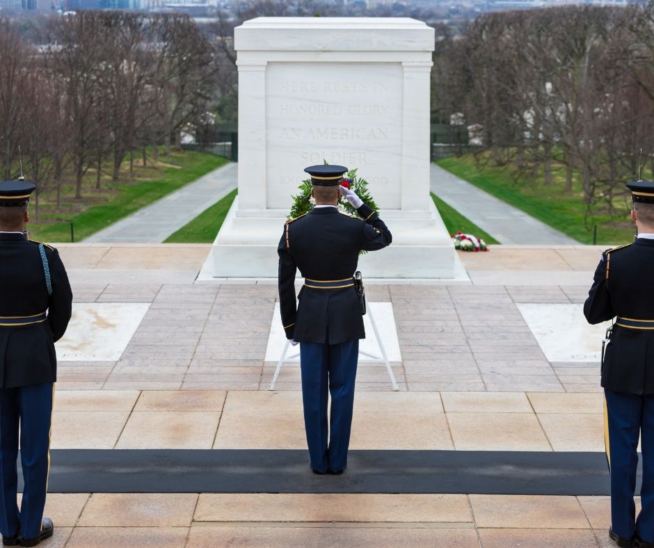 Washington il Cimitero di Arlington: milite ignoto