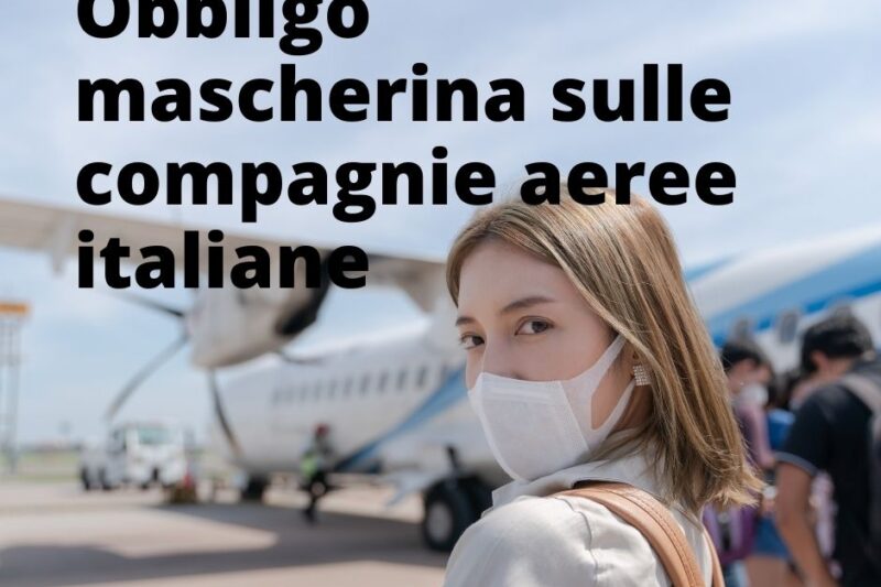 Mascherina sulle compagnie aeree italiane obbligatorie