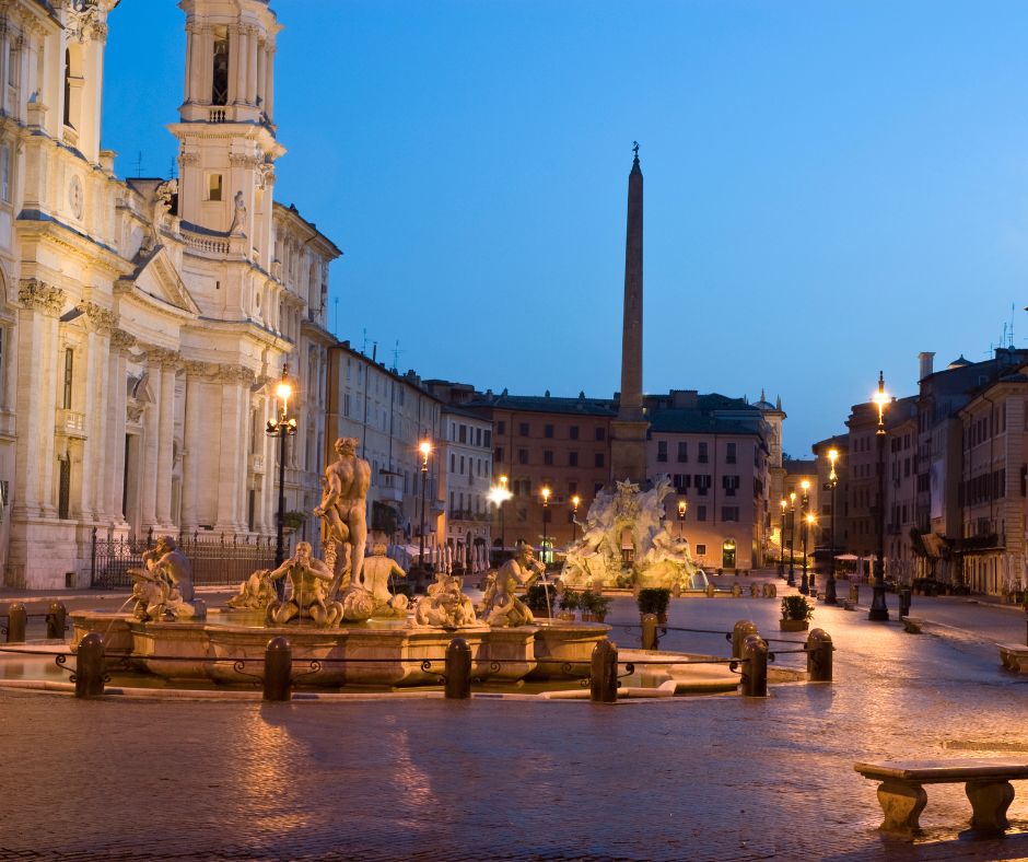 Piazza Navona all'imbrunire