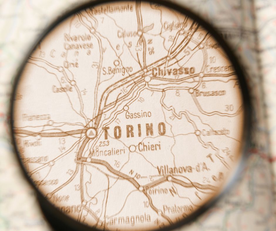Torino sulla carta geografica